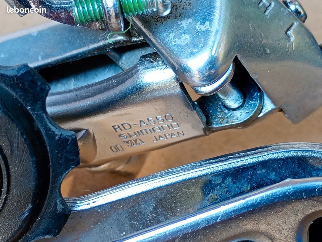 Dérailleur Arrière Vintage Shimano RX100 RD-A550 - Vélo Route Années 1990, Argent, Longue Cage