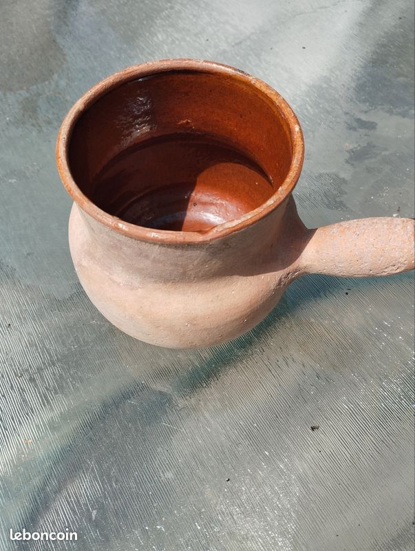 Toupin pot en grès vernissé ancien (image 3)