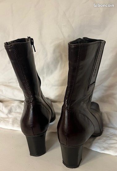 Bottines / Boots SALAMANDER marron foncé T38 (image 9)