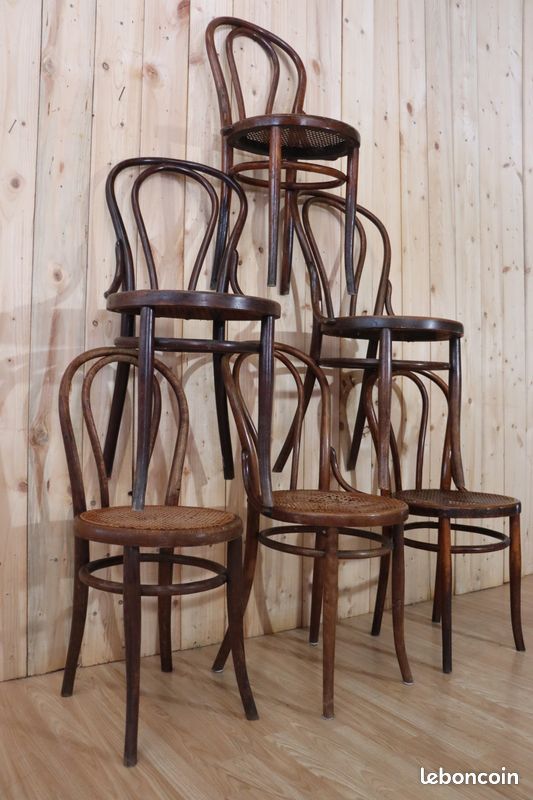 Série 6 chaises bistrot n°18 Thonet (image 1)
