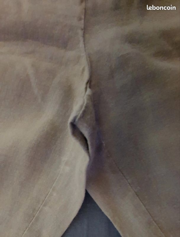 Pantalon lin camel (image 10)