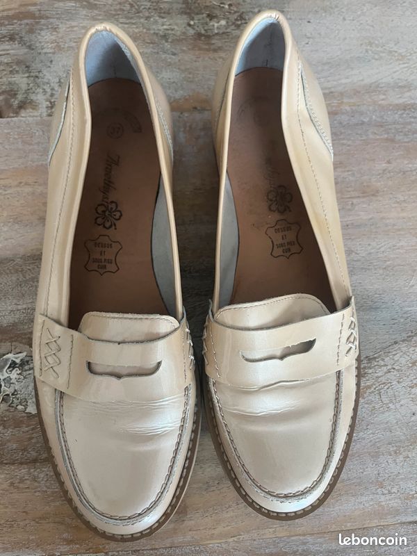 Mocassins Beige Femme - Pointure 37 - Style Décontracté - En Simili Cuir - Occasion