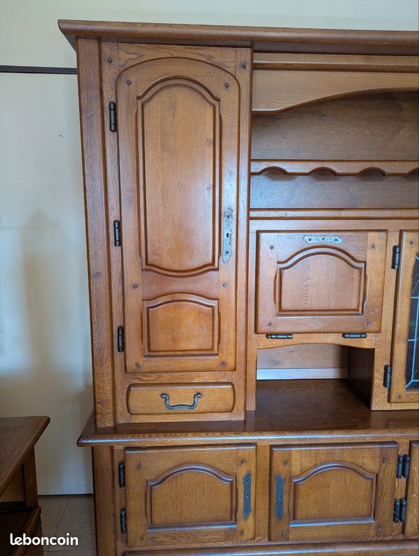 Buffet haut en chêne massif (image 10)