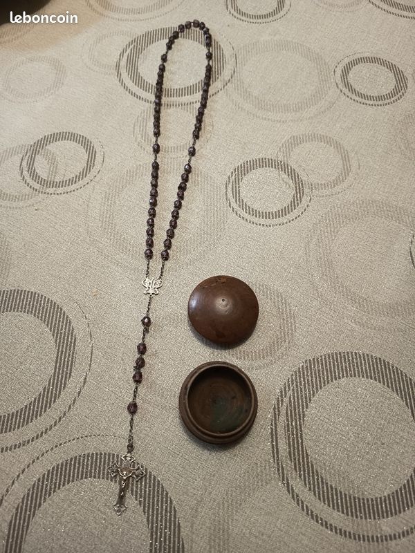 Chapelet ancien en argent avec sa boîte (image 3)