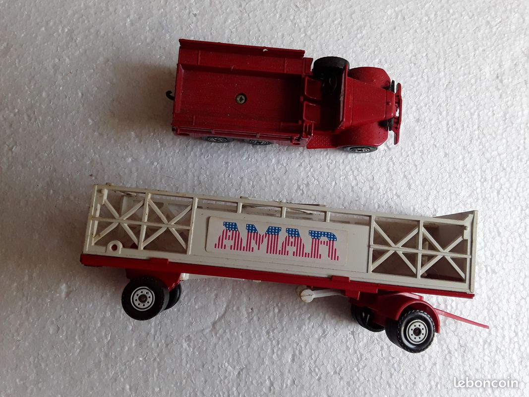 Solido - Camion Et Remorque Fardier Cirque Amar - Avec Boîtes - Occasion