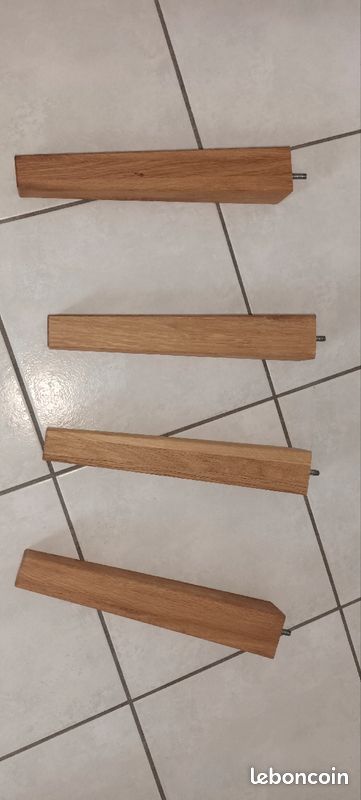 Pieds de table en chêne 36cm (image 1)