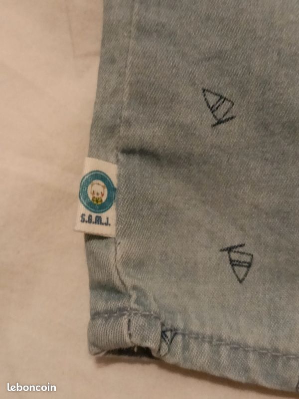 Chemise manches courtes Sergent Major 24 mois 
Neuf 
Style chemise en jean (image 3)