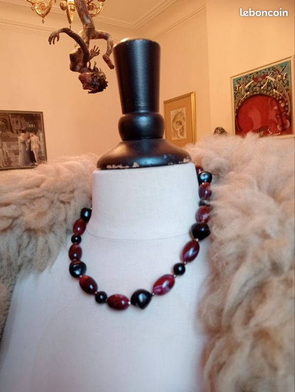 Joli collier de perles vintage art déco (image 4)