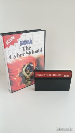 Jeu Shinobi Pour Console Sega Master System - Version PAL/EUR (FR), Bon État, Sorti En 1988