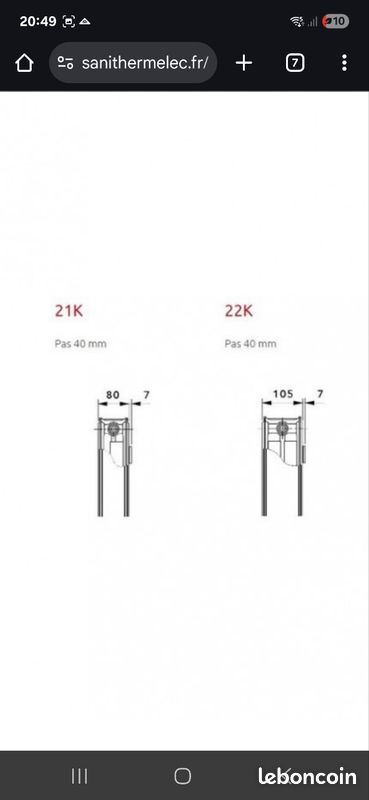 Lot 5 radiateurs a eau reggane 3010 - neufs (image 2)