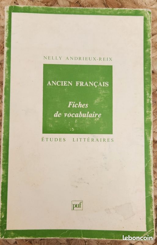 Ancien français fiches de vocabulaire (image 2)