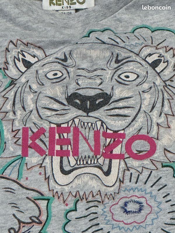 Robe grise bébé fille de marque Kenzo Kids, taille 3 ans/98 (image 3)
