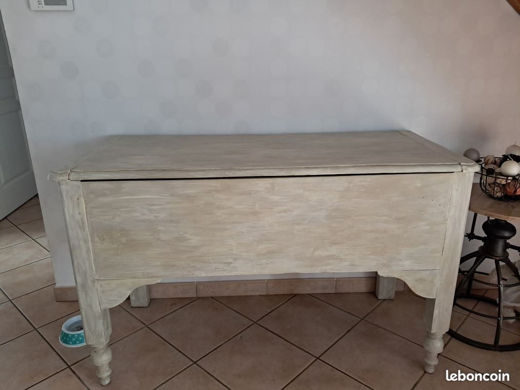 Maie cérusée gris blanc (image 3)
