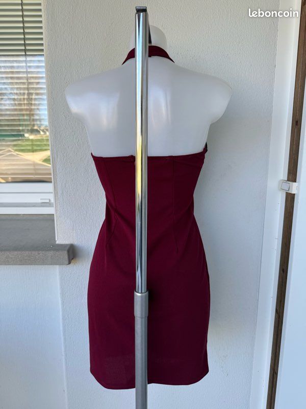 Robe Tiana B Taille L - Bordeaux Et Noire, Neuve Avec étiquettes
