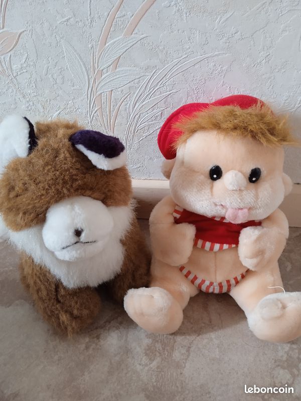 Lot peluche (20 a 30cm) - enfant et chien (image 1)