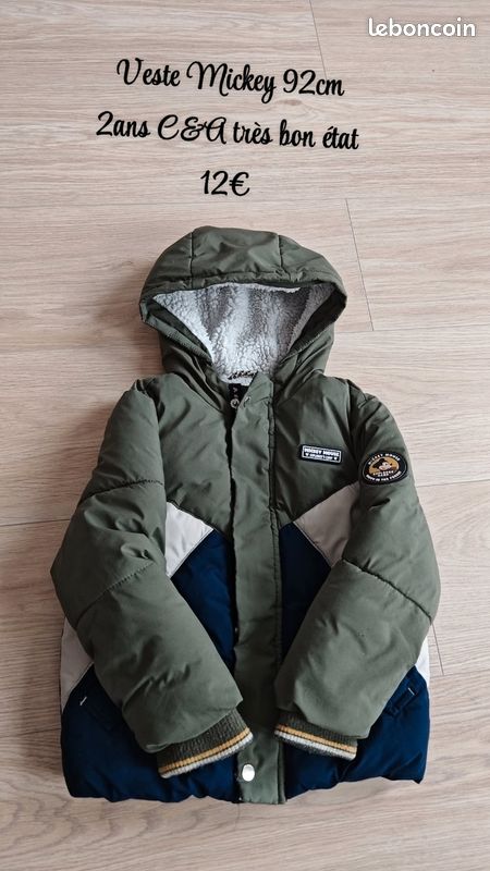 Veste d'hiver Mickey 2ans 92cm C&A (image 1)