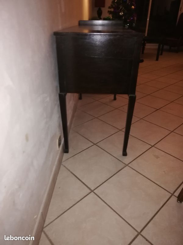 Bureau en bois exotique couleur acajou (image 3)
