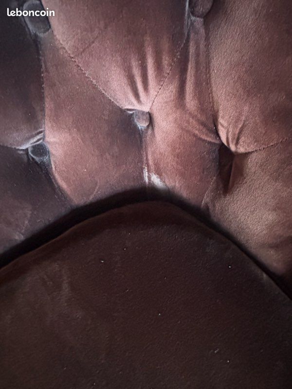 Canapé velours marron (image 3)