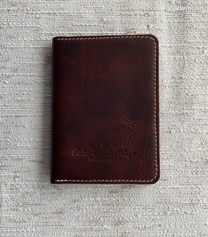 Portefeuille Passeport En Cuir Fait Main - Organiseur De Voyage - Couleur English Tan