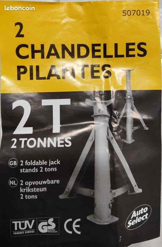 Lot cric hydraulique à roulettes et chandelles 2 tonnes (image 9)