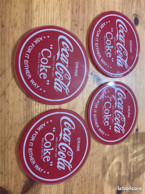 Sous verre Coca cola X4 (image 1)