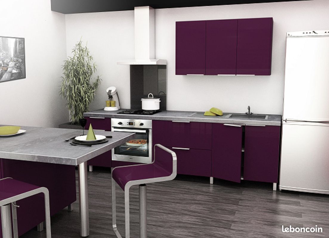 Meuble de Cuisine laquée selon vos dimensions en stock (image 3)