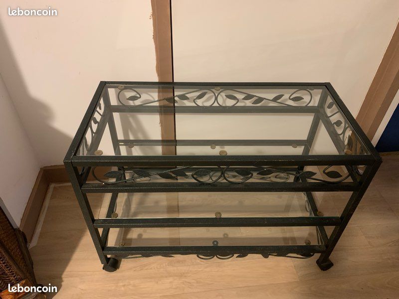 Table basse ou meuble tv 3 vitres (image 1)