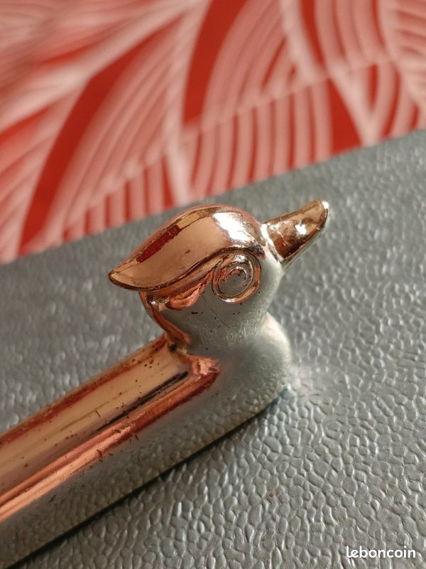 Porte couteaux vintage canards en métal chromé (image 2)