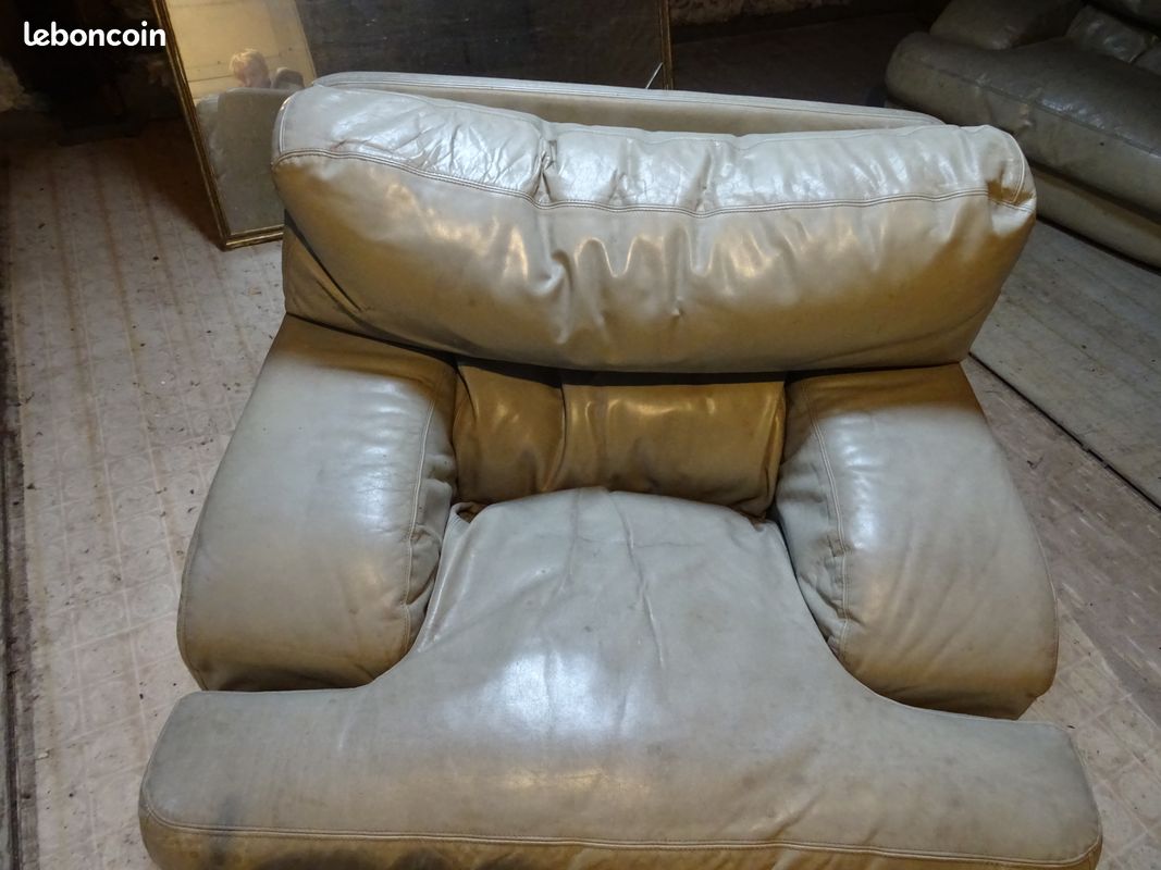Lot de 2 fauteuils en cuir (image 1)
