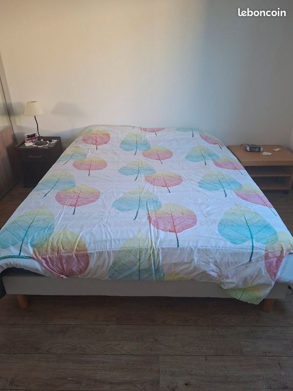 Parure de lit BECQUET – Housse réversible + traversin – 240x220 cm – Lit 140 (image 2)