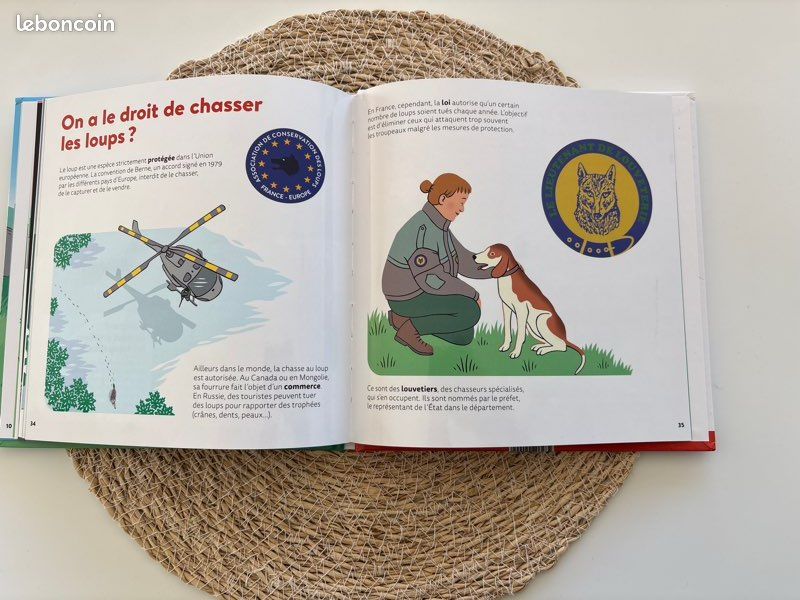 Livre 📕 mes p’tites questions, dès 7 ans, les loups, pages glacées, excellent état (image 15)