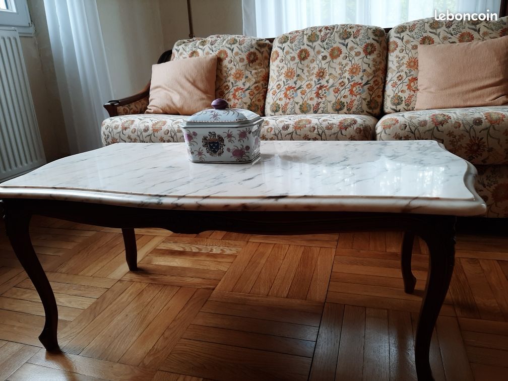 Table salon dessus marbre (image 3)