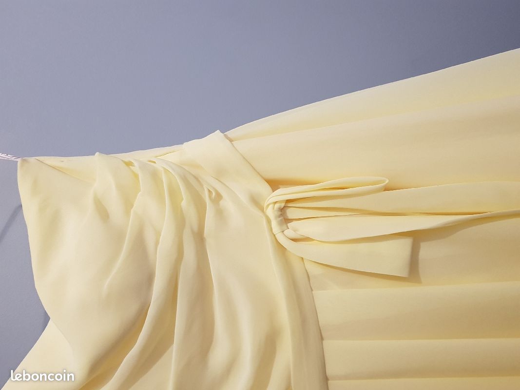 Robe de cocktail jaune poussin (image 5)