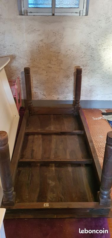 Table avec 4 chaises en bois exotique (image 10)