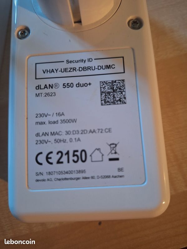 Prise CPL devolo (image 2)