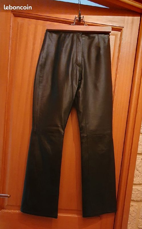 Pantalon cuir noir (image 1)