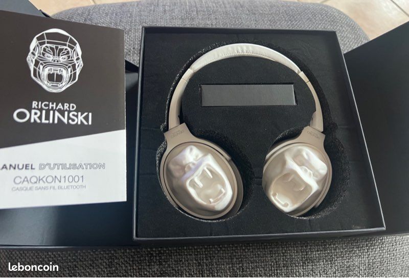 Casque Bluetooth KONG sans fil argent chrome métal ORLINSKI Bella Home
