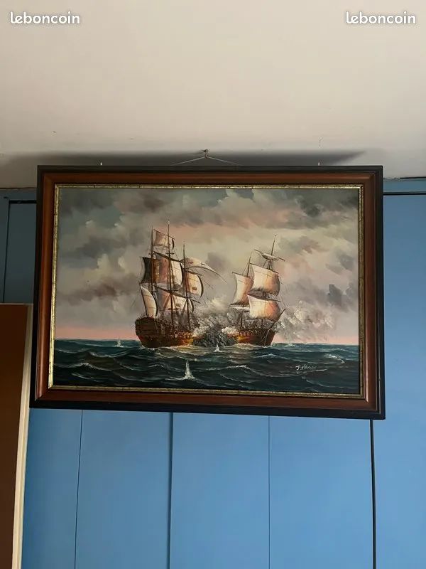 Navires galions de bataille navale maritime. J. HARVEY (image 1)