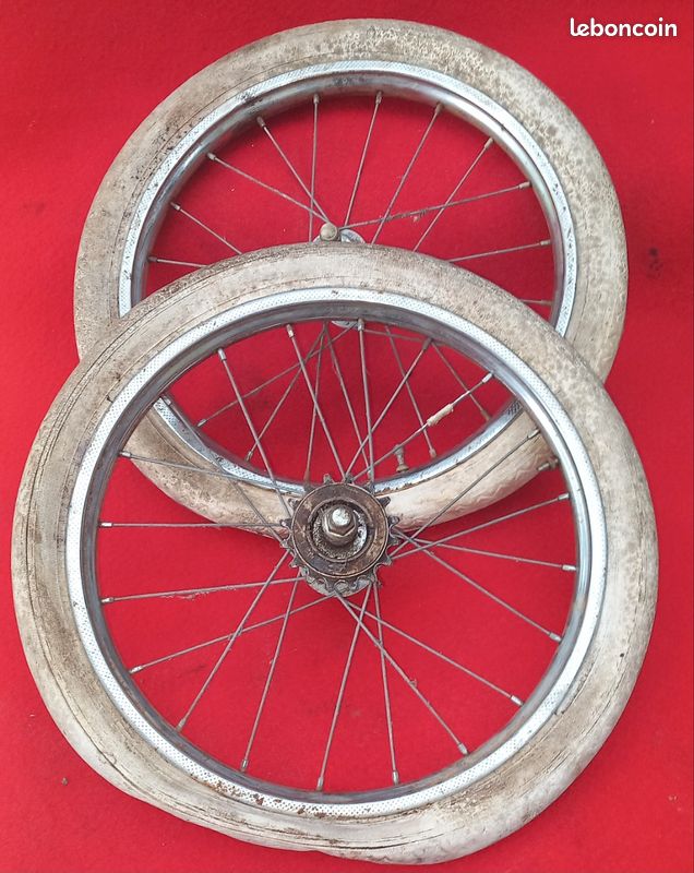 2 Jantes roue arrière avec pignon et avant mini Vélo pliant 47-305 ( 16x1,75x2 ) 30 euros envoi possible (image 1)