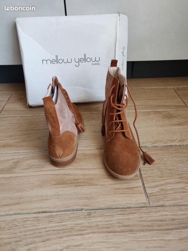Bottine Mellow Yellow taille 36 en cuir camel (image 4)