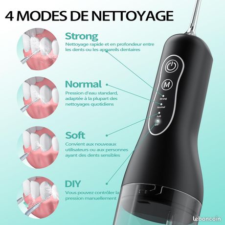Hydropulseur Buccal SEJOY - 5 Modes De Nettoyage - Irrigateur Dentaire Portable - Neuf