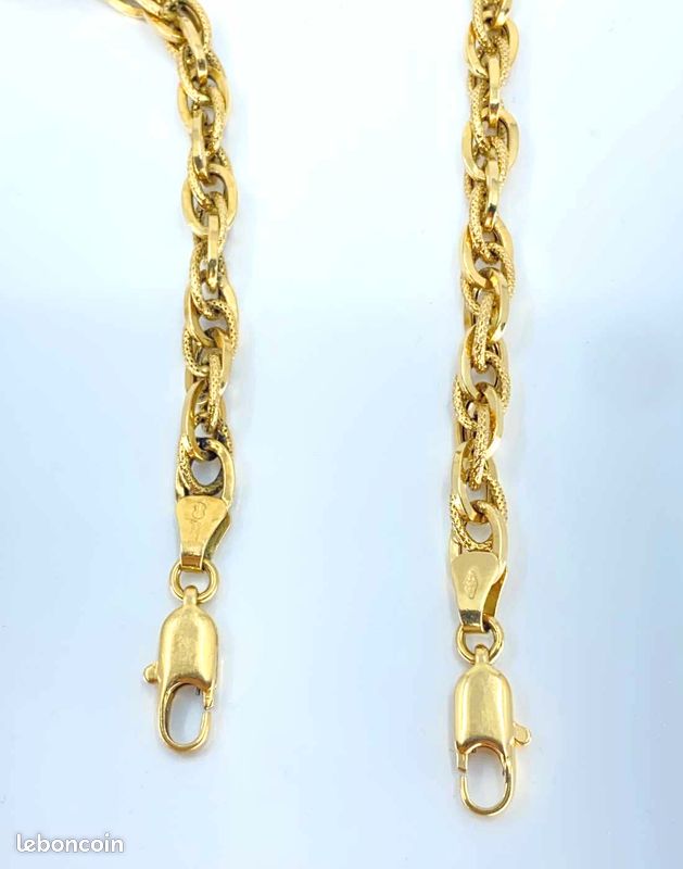 Parure Collier & Bracelet Mailles Or Jaune (image 2)