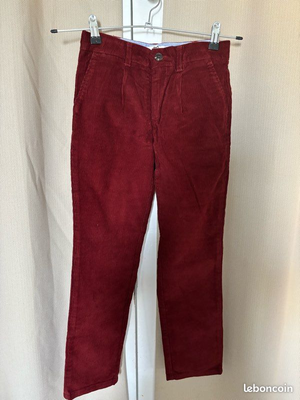Pantalon cyrillus bordeaux velours 10 ans (image 1)