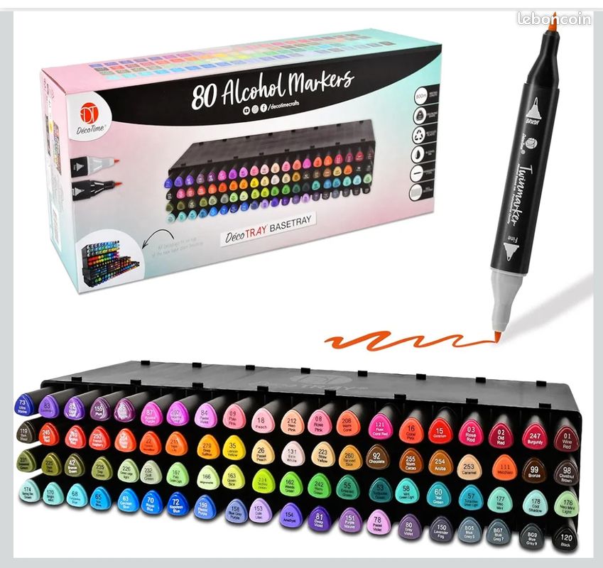 80 double alcool markers NEUF (image 1)