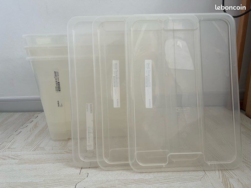 4 Boîte IKEA avec couvercle, transparent, 39×28×28 cm/22 | (image 2)