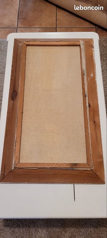 Tableau toile ancienne peinture à l'huile (image 10)