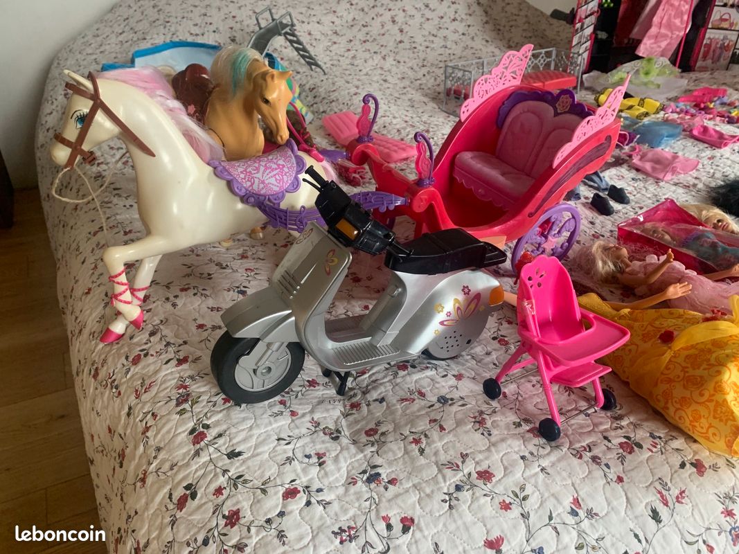 Lot Barbie poupées chevaux (image 3)