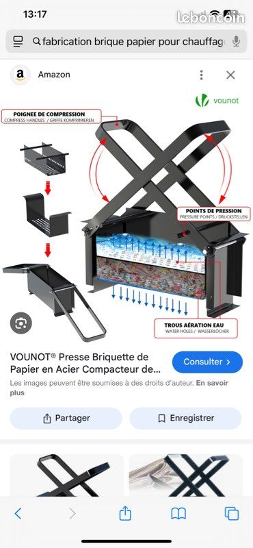 Presse à briquettes papier Quattro pour recyclage de vieux papiers - D41181 - Jardin - Entretien