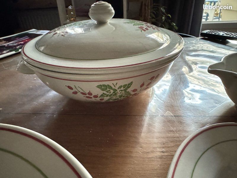 Service de table ancien en faïence de Luneville - KG (image 6)