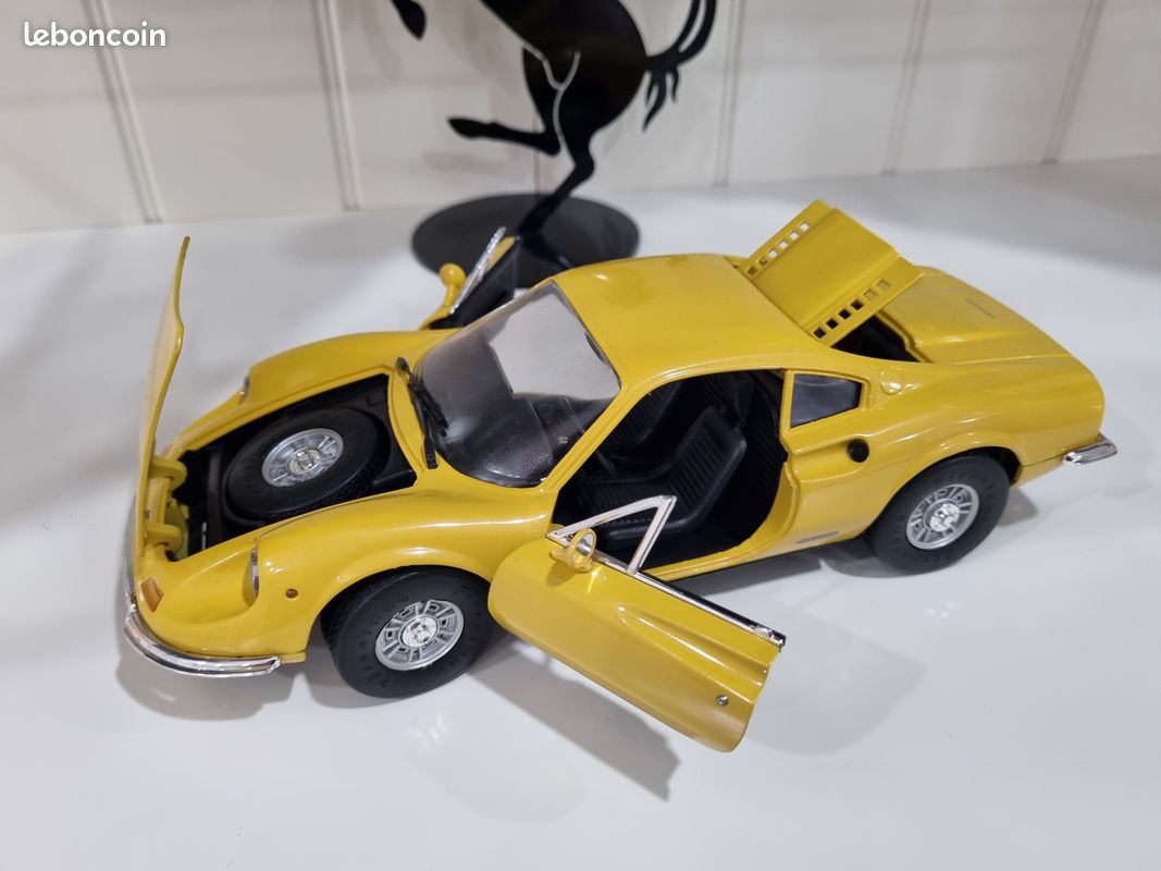 Ferrari Dino 246 GT Anson 1/18 Jaune, Miniature D'occasion Dans Sa Boîte
